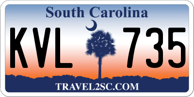 SC license plate KVL735
