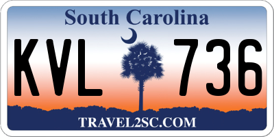 SC license plate KVL736