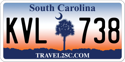 SC license plate KVL738