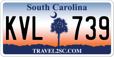 SC license plate KVL739
