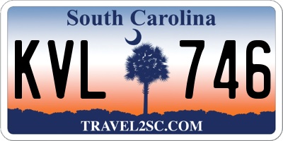 SC license plate KVL746