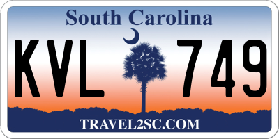 SC license plate KVL749