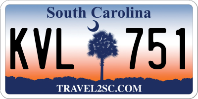 SC license plate KVL751