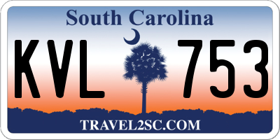 SC license plate KVL753
