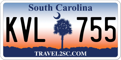SC license plate KVL755