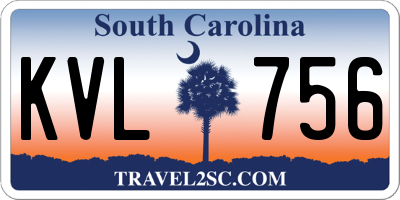 SC license plate KVL756