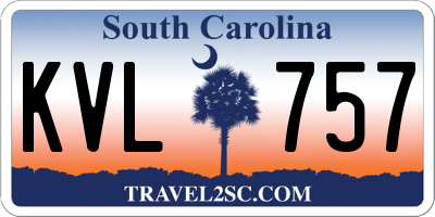 SC license plate KVL757