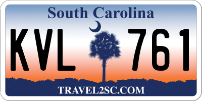 SC license plate KVL761