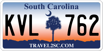 SC license plate KVL762