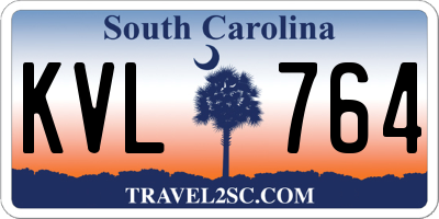 SC license plate KVL764