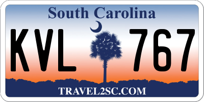 SC license plate KVL767