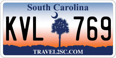 SC license plate KVL769
