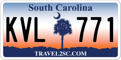 SC license plate KVL771