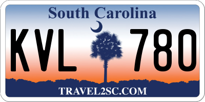 SC license plate KVL780