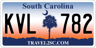SC license plate KVL782