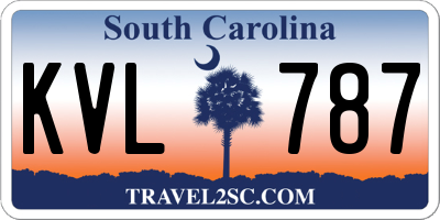 SC license plate KVL787