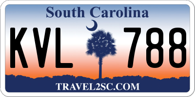 SC license plate KVL788