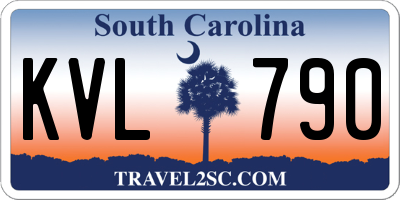SC license plate KVL790