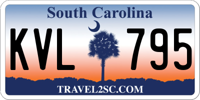 SC license plate KVL795
