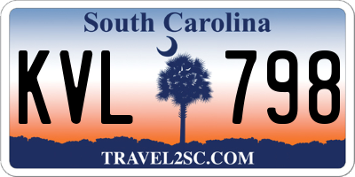 SC license plate KVL798