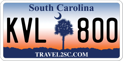 SC license plate KVL800
