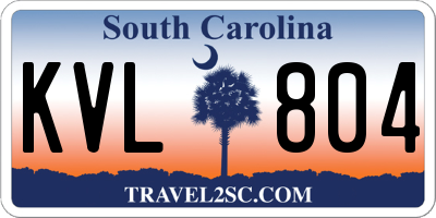 SC license plate KVL804