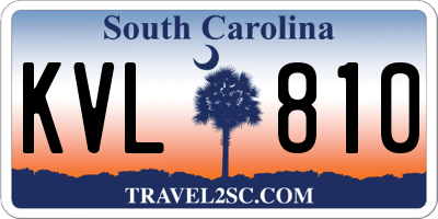 SC license plate KVL810