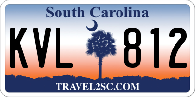 SC license plate KVL812