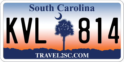 SC license plate KVL814