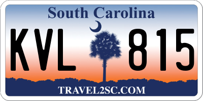 SC license plate KVL815