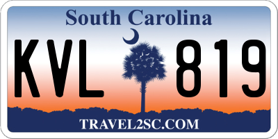 SC license plate KVL819