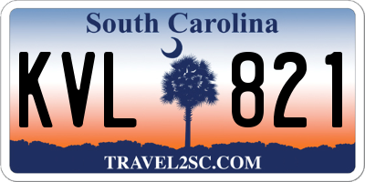 SC license plate KVL821