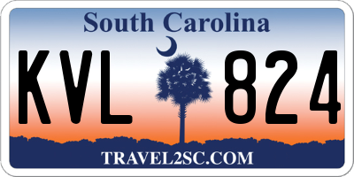 SC license plate KVL824