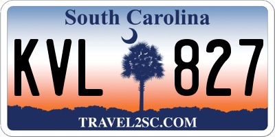 SC license plate KVL827