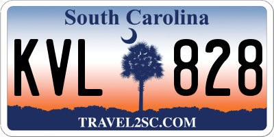 SC license plate KVL828