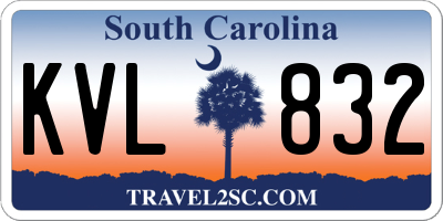 SC license plate KVL832