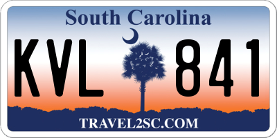 SC license plate KVL841