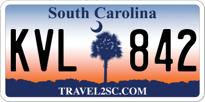 SC license plate KVL842