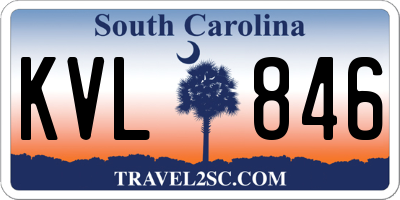SC license plate KVL846