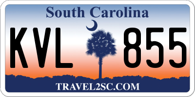 SC license plate KVL855
