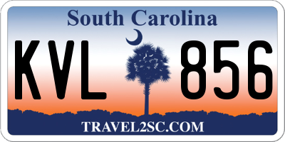 SC license plate KVL856