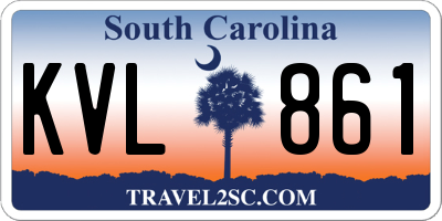SC license plate KVL861