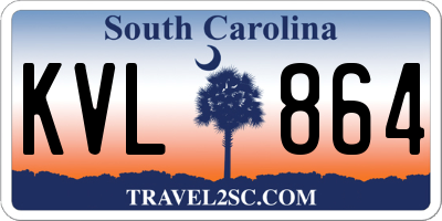 SC license plate KVL864