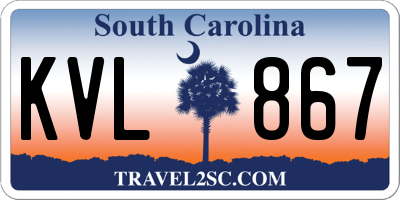 SC license plate KVL867
