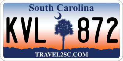 SC license plate KVL872