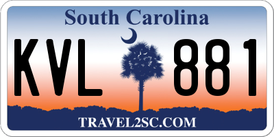 SC license plate KVL881