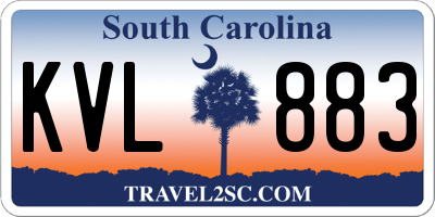 SC license plate KVL883