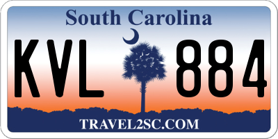 SC license plate KVL884