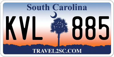 SC license plate KVL885
