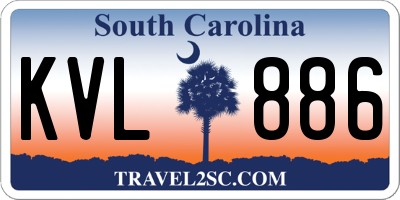 SC license plate KVL886
